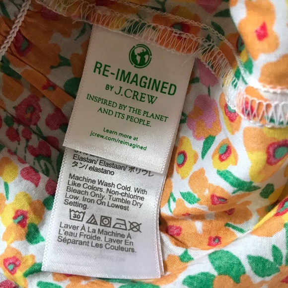 🍁3/50$!! NWT! J. Crew Peplum Floral Tie Shoulder Smocked Corset Flounce Top - Picture 6 of 8
